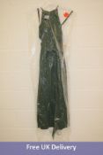 Levkoff Dress Women's 12 Maxi Halter Open Back Dress, Dark Green, Size 10