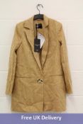 Mother of Pearl Woman's Tailored Jacket, Tan, Size 6