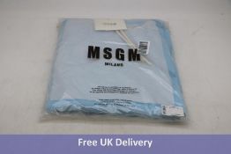 MSGM Men's Fantastic Felipa Hoodie, Blue, UK S