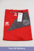 Five Walsall Football Club Errea Training Tops, Red/Grey, Large