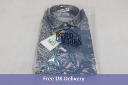B.D Baggies Bradford Shirt, Regular Fit L, Blue Patterned