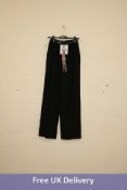 MSGM Pantalone Women's Straight Leg Trousers, Black, EU 42
