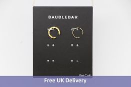 Three pairs of Baublebar Gold Ear Cuffs