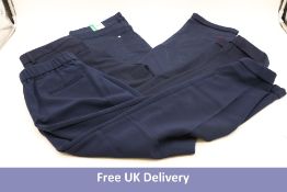 Three pairs of Benetton Women's Trousers, Navy, UK 12