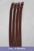 Fifteen Genuine Leather Adjustable Dog Collar, Brown, Size S