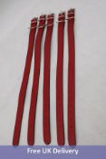 Thirteen Genuine Leather Adjustable Dog Collar, Red, Size S