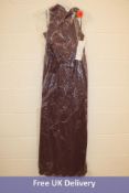 Levkoff Women's Chiffon Spaghetti Tie A-line Dress, Frost Rose, Size 8