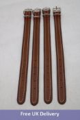 Twenty-nine Genuine Leather Adjustable Dog Collar, Brown, Size S