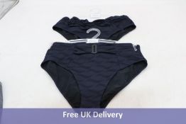 Maryan Mehlhorn Nocturne Bikini Bottoms and Nocturne Ruffle Bikini Bottoms, Dark Blue, UK10