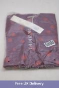 Thinking Mu Women's Soles Rafflesia Jumpsuit, Raspberry, Size S