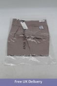 Ania Schierholt High-Rise Elasticated Waist Women's Trousers, Beige, EU 38