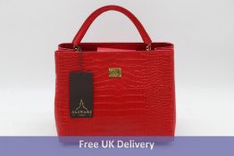 Alinari Women's Navona Handbag, Crocco Red