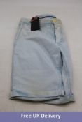 Bermuda Cycle Men's Slim Short, Light Blue, EU 39