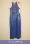 Levkoff Women's Halter Neck A-line Dress, Blue, Size 28