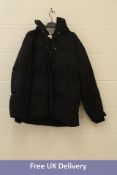 Los Angeles Atelier Women's Oversized Hooded Down Puffer Jacket, black EU Size XS