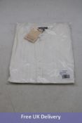 Five NYDJ Women's Pleated Front Blouses, Optic White, 1x X-Small, 1x Small, 1x Medium, 1x Large and