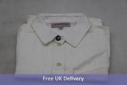 Camarada Women's Long Sleeve Shirt, White, Size M