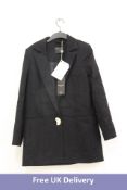 Mother of Pearl Women's Jacquard Tailored Jacket, Black, Size 8