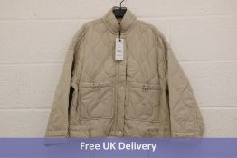 Oui Stitched Puffa Lightweight Jacket, Oatmeal, Size 42