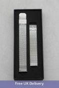 Four Coluri Metal Watch Straps, Silver
