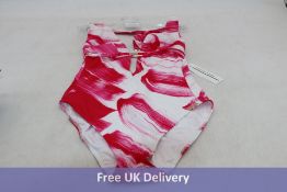 Maryan Mehlhorn Energy Swimsuit, White and Magenta, 36 B