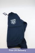 Four Unisex Oxford University Left Breast Printed Crew Neck Jumper Navy, Size XS