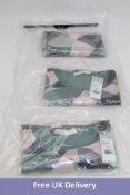 Three Bianca Women's Tops Green and Pink, 1x UK 12, 1x UK 14, 1x UK 16