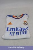 Real Madrid Junior 21-22 Home Shirt with Modric On The Back, White, UK Size S