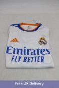 Real Madrid Junior 21-22 Home Shirt with Marcelo On The Back, White UK Size XS