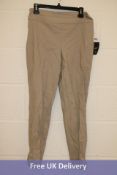 Five pairs of Up! Women's Split Hem Slim Stretch Trousers, Beige, 1x UK 4, 1x UK 6, 1x UK 8, 1x UK 1