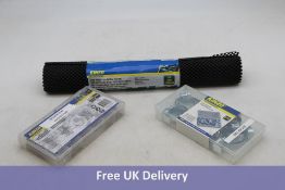 Assorted Kinzo Tools and Accessories to include Clamps, Storage Boxes, Nuts and Bolts, Screws and Ch
