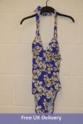 Aubade Paris Parfums D'Ete Swimsuit, Floral Blue, UK S