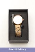 Woman's Coluri Pankhurst In Snow Watch, Gold Strap