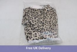 Oui Leopard Print Long Sleeve Top, Size 34