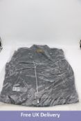 Leather Men's Biker Jacket, Black, Size 54
