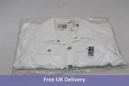 OUI White Soft Cotton Jacket, Size 38