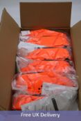 Six Jobe Rental Softshell Helmets, Orange, Medium