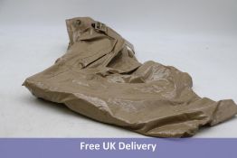 MSGM Bermuda Pleated Shiny Trousers, Beige, Size 42