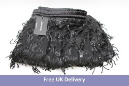 Pantora Scarla Sequin Fringe Pants, Black, XXL