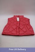 Oui Moments Women's Cropped Gilet, Pink, EU 34, Slightly Marked