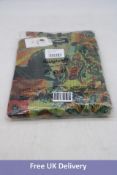 Desigual Women's Ribbed Tricot Button Dress, Green/Patterned, UK 14