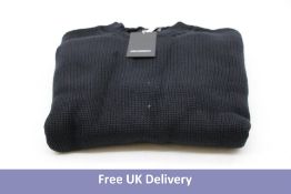 Askyurself Women's Chunky Cross Knit Sweater, Black, Size L