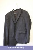 Hackett London Men's Suit Jacket, Dark Grey, 42R, No Labels