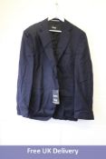 Hugo Boss Men's Regular-Fit Jacket in Wool Serge, Dark Blue, Size 46R