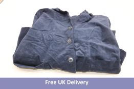 The Italian Closet Women's Campania Cotton Velour Oversized Swing Jacket, Navy, No Size