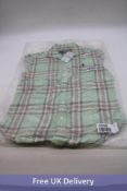 Ralph Lauren Women's Polo Cotton Plaid Shirt, Green Multi, Small