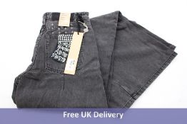 Ksubi Women's X-Rated Kicker Denim Jeans, Black, Size 25
