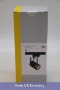 Three SLV HV 3 Circuit Track Euro Spot Light, Black, 220-240V