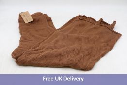 The Simple Folk Women's The Wide Leg Knitted Trousers, Mocha, UK 12