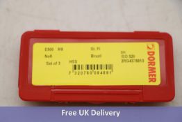 Three Dormer E500 HSS Coarse Tap Straight Flute 8mm, 3 per Pack